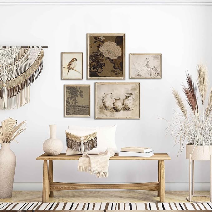 Vintage Rustic Wall Decor: Aesthetic Farmhouse Botanical Painting, Eclectic - Image 2