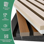 Wood Slat Acoustic Panels, 2 Pack 48" x 24" Wood Wall Panels, Soundproof Wood - Image 9