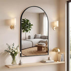 OLIXIS 20x30 Inch Arched Black Bathroom Mirror by OLIXIS