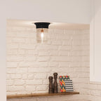 Design House 2-Pack Jelly Jar 1-Light Indoor/Outdoor Flush Mount Ceiling Light - Image 8