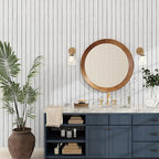 VEELIKE Whitewashed Oak Wood Wall Panel Peel and Stick Foam Slat Panels - Image 4