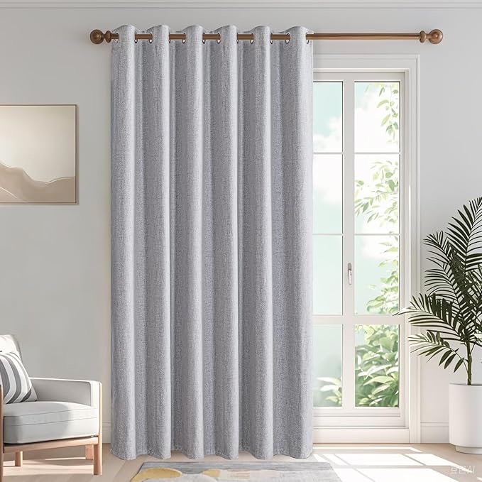 Blackout Curtains Customsize for Bedroom, 100% Black Out Curtains 1 Panel by IGEMAEVE