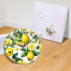 Wall Clock, Watercolor Lemon Wall Clock Silent Non-Ticking Battery Operated - Image 6