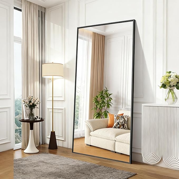KOCUUY Black Bathroom Mirrors for Wall, 72x36 Large Rectangle Mirrors for - Image 8