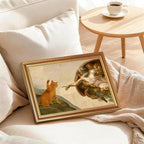 Fantasy Artists Divine Feline Encounter Gold Framed Wall Art, Modern Angel & - Image 4