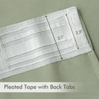 MIULEE Back Tab Sage Green Curtains 96 Inch Long 2 Panels Set - Image 4