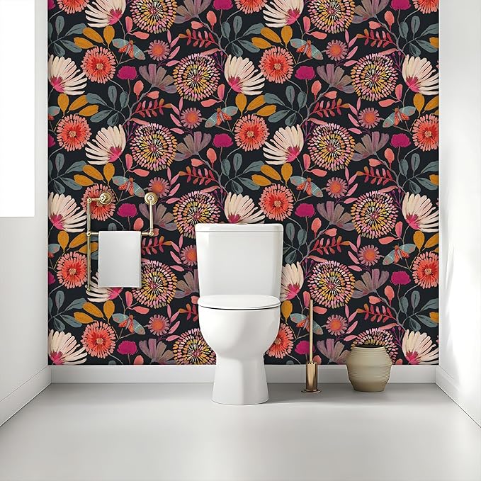 Wallpaper Peel and Stick Floral Wall Paper Removable Waterproof - Image 7