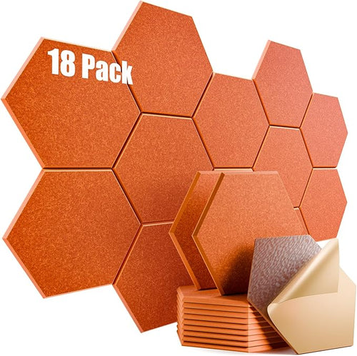 18 Pack Self-Adhesive Acoustic Panels 12" X 10" X 0.4" by Dailycooper