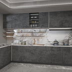 3yecao 48"×79" Wide Thick Dark Blue Grey Cracked Concrete Wallpaper Peel and - Image 8