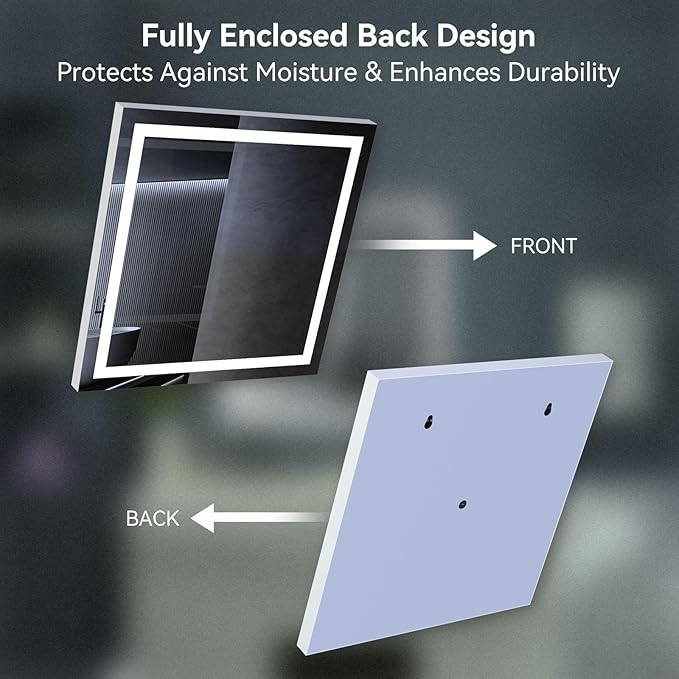36x28 inch LED Lighted Bathroom Mirror - Image 8