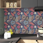 Blue Pink Wallpaper Peel and Stick, Vintage Boho Floral Contact Paper 17.5" x - Image 6