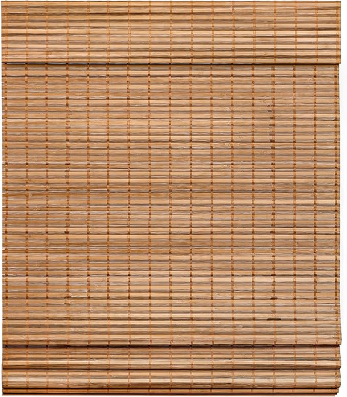 LazBlinds Cordless Bamboo Roman Shades, Light Filtering Window Treatment by LazBlinds