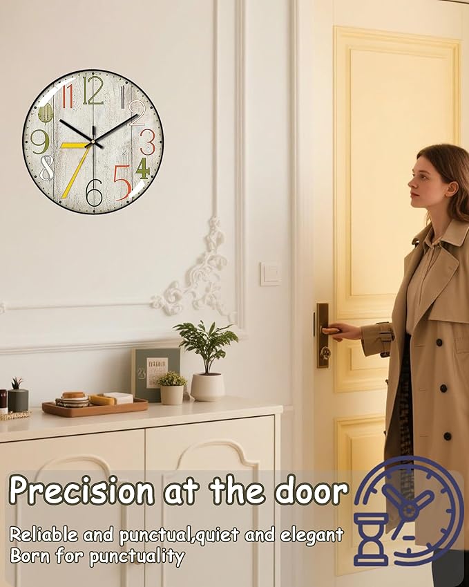 Decorative Wall Clocks Batterys Operated, Retro Wall Clock - Image 7