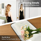 SCWF-GZ 57x16 Door Hanging Full Length Mirror, Floor Stand Wall Mounted Metal - Image 9
