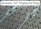 Wall Control 30-P-3232GV Galvanized Steel Pegboard Pack - Image 2