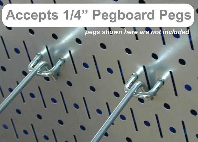 Wall Control Pegboard 32in x 16in Beige Metal Pegboard Tool Board Panel - Image 2