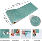 CRE8TIVE 8"x354" Light Teal Glitter Wallpaper Border Peel and Stick Wall Border - Image 9