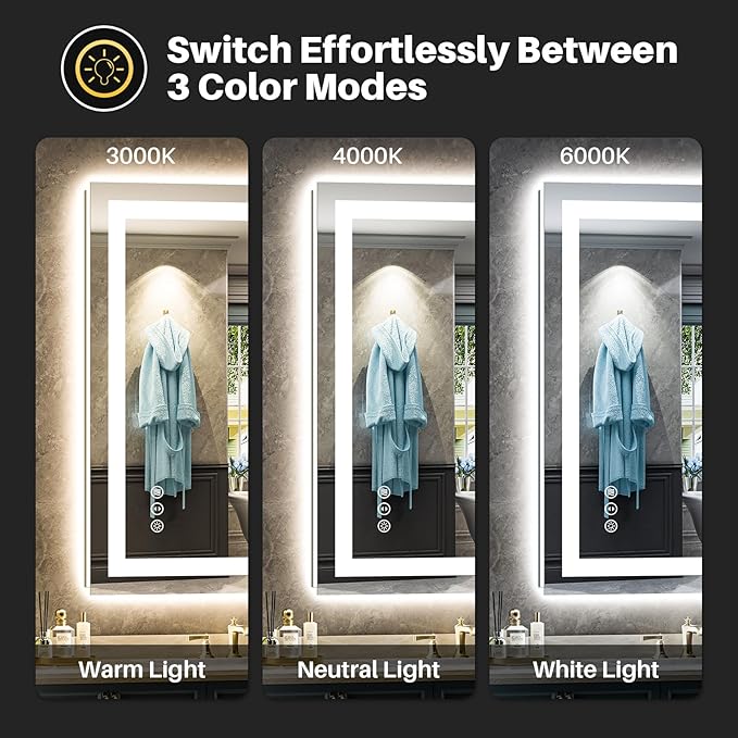 Briivue 24x32 Inch LED Bathroom Mirror - Image 4