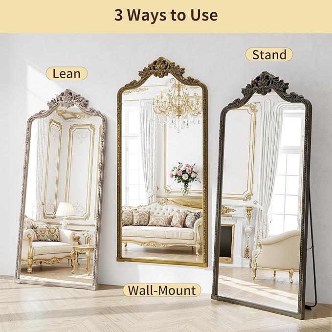 71"x32"Arched Full Length Floor Mirror, Full Body Mirrors - Image 4