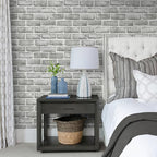 Guvana 17.3" x 394" Grey Brick Wallpaper Peel and Stick 3D Brick Contact Paper - Image 8