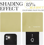 NICETOWN Bedroom Window Curtain Panels, Paler Yellow, 2 Panels, 62 in x 72 in - Image 4