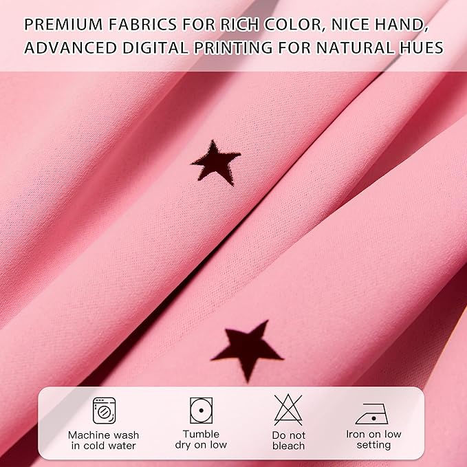 XiDi Curtains for Bedroom Decor Pink34/96/1 US - Image 6