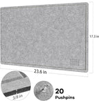 Lightomorrow Bulletin Board, 24 x 18 inches Felt Board - Image 3