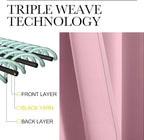 NICETOWN Crystal Pink Blackout Curtains 108" Long, 2 Pieces - Image 4