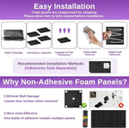 52 Pack Acoustic Foam Panels 1" x 12" x 12"Acoustic Wedge Studio Foam Sound - Image 6