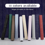 Navy Blue Grasscloth Peel and Stick Wallpaper Texture Contact Paper 15.7"x120" - Image 2