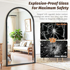 Full Length Mirror 76"×41" Floor Mirror Standing Tall Mirror, Arched Stand up - Image 6