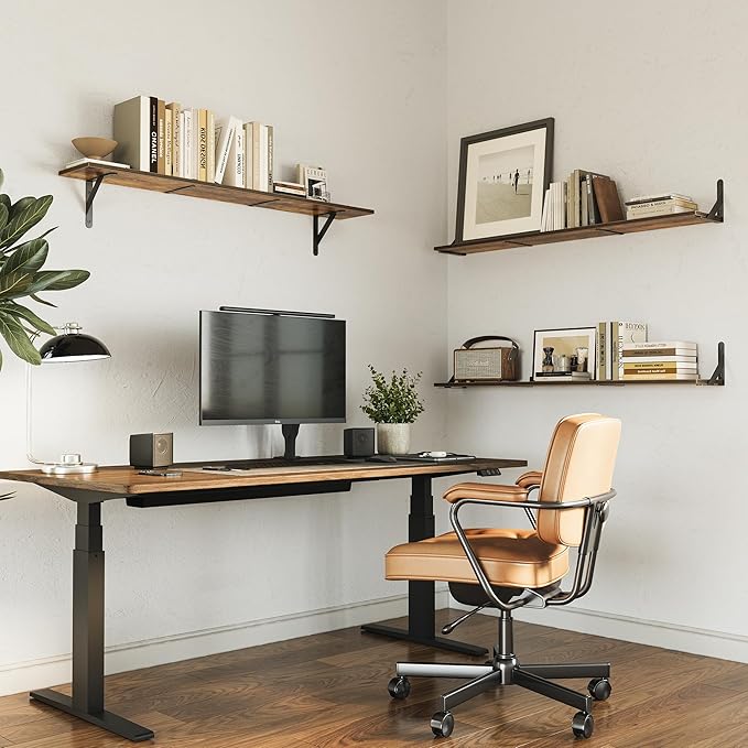 WOPITUES Floating Shelves for Wall 48″W x 8″D, Long Wall Mounted Shelves Set of - Image 4