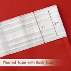 MIULEE Christmas Red Back Tab Blackout Curtain 96 Inch Long 2 Panels Set - Image 4