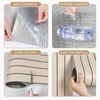 VEELIKE Coastal Oak Wood Slat Wall Panels Peel and Stick Wood Panels - Image 9
