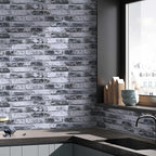 COMSTICKC 3D Gray Faux Brick Wall Panel, Peel and Stick Wall Covering, Not Real - Image 6