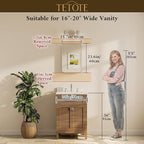 TETOTE 16 x 24 Inch Brushed Gold Frame Mirror, Brass Gold Bathroom Vanity Mirror - Image 8