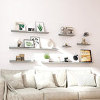 Floating Shelves for Wall Decor, Wall Mounted Wood Storage Shelf for Bedroom - Image 7