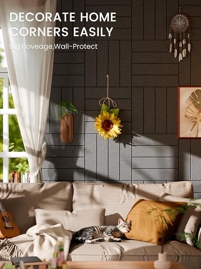 Bumusty Large Cork Board Alternative-48 x 36" Felt Bulletin Board Tiles - Image 4