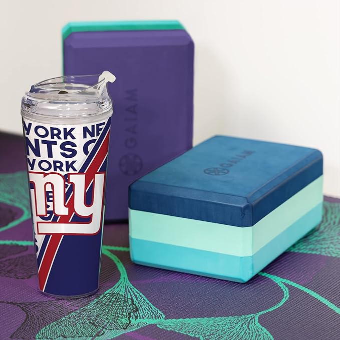 NFL Football 24oz Acrylic Tumbler with Hinged Lid, Officially Licensed Double Wall Tumbler for NFL Fans