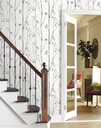 Timeet Purple Peel and Stick Wallpaper Removable Self-Adhesive Floral Wall - Image 6