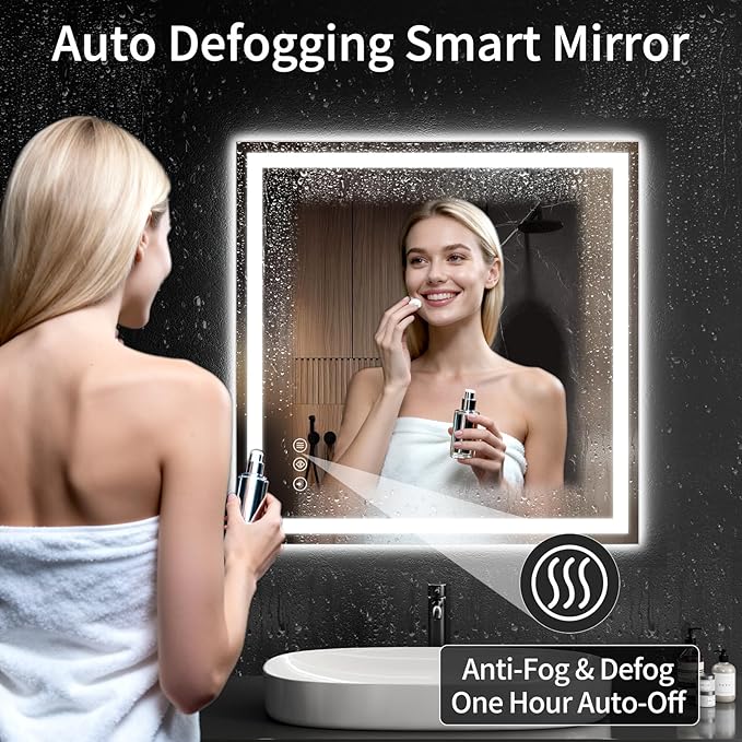 30"x30" LED Bathroom Mirror - Image 3