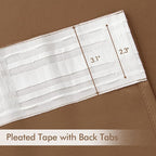 MIULEE Back Tab Blackout Curtains 108 Inch Long 2 Panels Set - Image 4