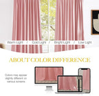 NICETOWN Pink Velvet Curtains 96 inch Length, Blush Pink Room Darkening Thermal - Image 5