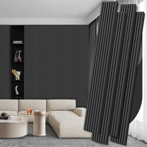 4 Pack Wood Panels for Wall, 106.3" × 11" Wood Slat Acoustic Panels for Wall by Ritollo