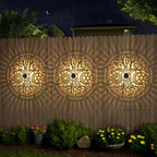 4 Pack Large Solar Fence Lights Metal Solar Powered Outdoor Wall Deck Step - Image 3