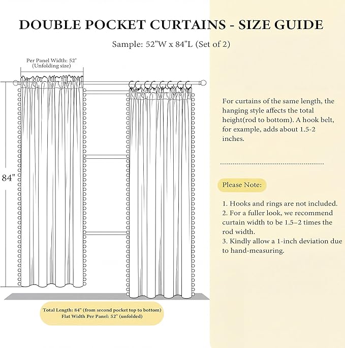 NICETOWN Slate Blue Velvet Curtains 84 Inch Length – Pom Pom Room Darkening - Image 8