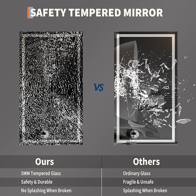 GarveeHome 50x28 LED Bathroom Mirror - Image 7