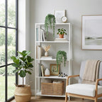MyGift Artificial Faux String of Pearls Plants in White Ceramic Wall Hanging - Image 4