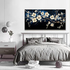 Suconvng White Flower Wall Art Canvas Wall Art Decor Set Home Wall Decor Modern - Image 2