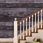 WENMER 17.71" x 118" Grey Wood Peel and Stick Shiplap Self-Adhesive Wallpaper - Image 3